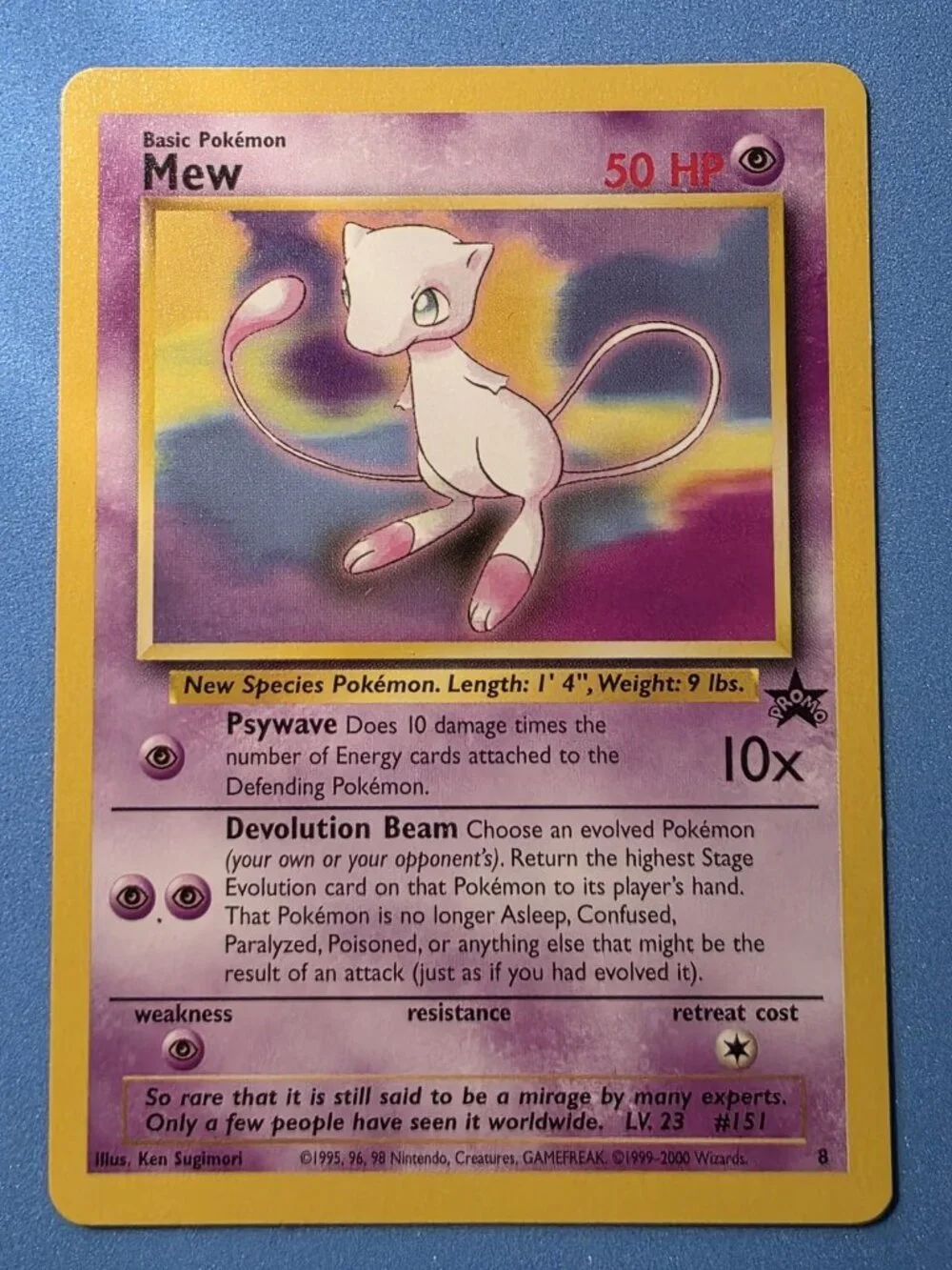 Mew - 8 Wotc Black Star Promo Regular Pokemon NM